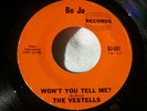 60s PENNA. GARAGE--VESTELLS--WON'T YOU TELL ME?--BO JO 001--BFTG # 5 TUNE