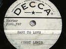 Jerry Lewis - Easy To Love - Decca Acetate Master 101,767 - 78 rpm 1950's