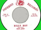 RUDY WEST Billy Boy / Love Sick 45rpm Inferno 1965