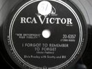 ELVIS PRESLEY I FORGOT TO REMEMBER TO FORGET B/W MYSTERY TRAIN PLAYS VG+ 78 RPM