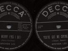 78 RPM - BRENDA LEE - DO I WORRY - 1961 - RARE