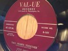 Little Jimmy & The Sparrows Rare Philly Doo Wop 45 On Val-ue Two Hearts Together