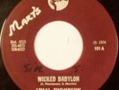 45 REGGAE: LINVAL THOMPSON Wicked Babylon 1974 MART'S RECORDS ROOTS RARE