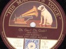 RARE FRED & ADELE ASTAIRE 78 OH GEE OH GOSH /WHICHNESS OF WHATNESS HMV B1719 E-