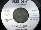 MILLIE FOSTER- WHAT A THRILL / DID I THINK ABOUT YOU WHITE LABEL PROMO NORTHERN