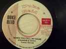 STRANGER&PATSY -WHEN YOU CALL MY NAME b/w STRANGER COLE on JUKE REID  45