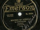 Charleston Rag (Sounds of  Africa) Eubie Blake Autographed Emerson 10434, 78 rpm