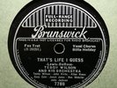 Brunswick 7789 Billie Holiday That's Life I Guess Pennies From Heaven Jazz 78
