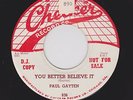 '56 N.O. R&B Mover/Instro PAUL GAYTEN You Better Believe It/Mother Roux HEARBOTH