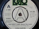 CHINA BURTON You Don't Care About Our Love MODERN SOUL BOOGIE 45 PROMO LOGO