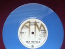 sex pistols god save the queen single on blue vinyl on AM label unplayed
