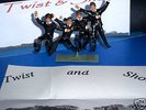 THE BEATLES Hand Painted LEAD (metal) FIGURES Twist And Shout (depicting sleeve)