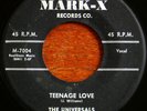 THE UNIVERSALS: AGAIN/TEENAGE LOVE   Rare Doo-Wop 45 Mark-X M-7004
