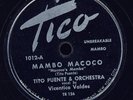 rare Tito Puente 78 rpm Mambo Macoco Tico 1012 Abaniquito 1949 Latin