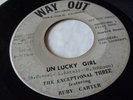 THE EXCEPTIONAL THREE OHIO NORTHERN SOUL WAY OUT LABEL UN LUCKY GIRL LISTEN
