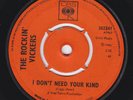 ROCKIN' VICKERS I Don't Need Your Kind FUZZED mod dancer freakbeat 45 MOTORHEAD