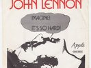 BEATLES / JOHN LENNON Imagine RARE UNIQUE Sweden p/s 45 SWEDISH b/w It's So Hard