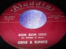 Rare R&B Bopper 45 Gene & Eunice on Aladdin Hi Diddle Diddle & Bom Bom Lulu 3351