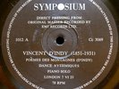 VINCENT D'INDY PIANO    Poème des montagnes  Halte au soir    Symposium 1923