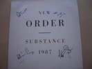 HAND SIGNED NEW ORDER  LP ALBUM GENUINE SUBSTANCE 1987