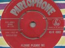 THE BEATLES - PLEASE PLEASE ME on RED PARLOPHONE R 4983 ORIG. 1ST PRESS. EX NICE