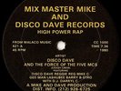 1980 - Disco Dave and the Force Of The Five MC's - High Power Rap - ORIGINAL
