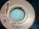 Very Rare Motown Record The Miracles - Bad Girl G1-G2