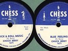 rare Chuck Berry 78 rpm Rock & Roll Music Chess 1671 VG+ Blue Feeling