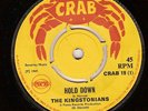 HOLD DOWN THE KINGSTONIANS RARE REGGAE 45 ON UK CRAB MINT 1969