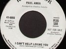Rare 60's Northern Soul 45 - PAUL ANKA (RCA)  *I Can't Help Loving You*