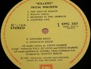 Iron Maiden - LP - Killers - India - EMI EMC 3357