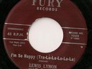 LEWIS LYMON & TEENCHORDS DOOWOP 45RPM I'M SO HAPPY  1ST