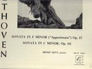 BEETHOVEN Sonatas in F & C  Music at M.I.T  / ERNST LEVY  LP 1034  NM-
