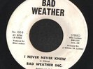 SOUL 45 BAD WEATHER INC. I NEVER NEVER KNEW BAD WEATHER VG++