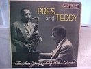 PRES AND TEDDY LP LESTER YOUNG - TEDDY WILSON QUARTET VERVE MG 8205 DG MONO VG++