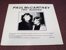 PAUL MCCARTNEY TWO BUDDIES LP DENNY LAINE BUDDY HOLLY SONGS 77-79 NM/NM