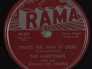 Hear Doo-Wop 78rpm THE HARPTONES That's The Way It Goes RAMA 203 NOS