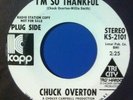 CHUCK OVERTON Northern Soul 45 I'M SO THANKFUL / IS IT POSSIBLE   KAPP