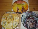 IRON MAIDEN picture discs x 3, powerslave, aces high, running free