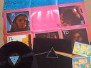 PINK FLOYD dark side of the moon SOLID BLUE TRIANGLE 1ST PRESS POSTERS/STICKERS