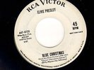ELVIS PRESLEY 45 Blue Christmas RCA 447-0720 clean WHITE LBL PROMO WLP