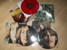 4x farbige Vinyl LPs The Beatles unbespielt 1x verschweißt 2x PD remanufactured