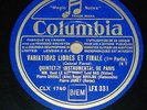 PIERRE JAMET, BAS, LEROY, GROULT & BOULME - Variations Libres Pierné - 78 rpm