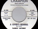 NORTHERN SOUL/RnB 45 SANDY WYNNS - The Touch Of Venus/A Lover's Quarrel