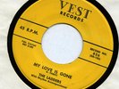 THE LADDERS 1959 RARE DooWop 45 VG++ MY LOVE IS GONE / Hey Pretty Baby VEST 826