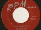 Arthur Lee Maye & Crowns Please Do the Bop Please Don't Leave Me RPM R&B 45