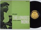 THELONIOUS MONK Work PRESTIGE LP