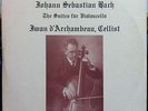 IWAN D'ARCHAMBEAU bach six solo cello suites 3 LP VG+ ORS 78319/321 Orion Master