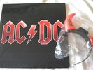 ACDC BLACK ICE LP & ANGUS FLASHING NOVELTY HORNS ALBUM BACK IN BLACK HEATSEAKER