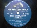 INDIAN NATIONAL ANTHEM  78 RPM RECORD BOLLYWOOD INDIA